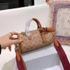 Stilista di moda Borse di lusso Donna Borsa a tracolla con catena a tracolla Lacey 20cm Barile Boston con nappe Portafogli a tracolla larga