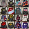 남자 메쉬 팀 후퇴 Just Don Stitched Face Mesh Basketball Shorts Pockets Mitchell Ness 1995 레트로 서부 동부 달리기 탄성 허리 지퍼 착용 힙 팝