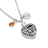 Chaînes IJMD0012 bijoux en acier inoxydable motif Vintage maman dans mon coeur urne de crémation cendres souvenir pendentif collier