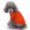 Dog Apparel Small Medium Warm Sweaters Teddy Golden Retriever Winter Solid Color Knitte Sweater Coat For Home Pet Outdoor Supplies