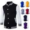 Vestes pour hommes Hommes / Garçon Veste de baseball Hommes Design de mode Vin Rouge Mens Slim Fit College Varsity Marque Élégant Veste Homme 3XL