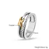 Layer Rings Love Womens Men Trendy x Braided Fashion Ladies Jewelry Double Designer Ring for Couple Birthday Party Gift