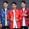 الملابس العرقية تانغ تانغ قميص الرجال الصينية التقليدية التقليدية ذات الأكمام الطويلة هانفو للملابس عيد ميلاد الحفلات الأثرياء الأثرياء