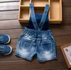 Monos primavera verano niña mono lindo dulce moda lavado jeans denim mameluco monos correas pantalones cortos vaquero azul 220909