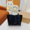 Bolso de noche Tote Cocodrilo Cuero de moda Mujer Hombro Impreso Señora Gran capacidad Paquete de compras Bolsos clásicos