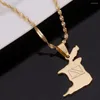 Pendant Necklaces Trinidad And Tobago Map Flag Necklace Gold Color Trendy Country Jewelry Gifts