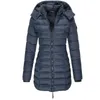 Dames Down Down Parkas Hooded Parkas Dames Down Jacket Autumn Winter Coat Classic Mode Kleding Geel rood blauw grijs zwart groen manteau femme 220909