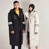 Piumino da uomo Parka invernale moda imbottito con cappuccio caldo e lungo Parka White Duck 220909