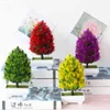 Faux Floral Greenery Small Christmas Tree Pickled Bonsai New Year Festival Home Party Decoration Flower Piece Piece Plants Phade Bonsai J220906