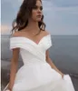 Enkel A-Line Organza Wedding Dress for Women 2022 Off The Shoulder Beach Bridal Gowns Backless Custom Made Vestido de Novia