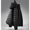 Masculino abaixo da marca de moda de inverno Parkas Ultra Light Duck Down Jacket para homens coreanos de penas de penas de penas de capuz de casaco