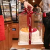 KCCB Weiße Kuchenbox Hochzeit Geburtstag Party Haustier Quadratische Verpackungsboxen Hoch Transparent Geschenkpapier