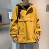 Vestes pour hommes Veste pour hommes Printemps Automne À la mode Mince Pull À Capuche Hip Hop Streetwear Homme Manteau Décontracté Jaune Survêtement Coupe-Vent