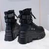 Boots Rimocy Green Punk Chunky Platform Motorcycle Women Autumn Winter Gothic Shoes Woman Thick Bottom Lace Up Ankle Botas Mujer 220909