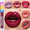 Lip Gloss Diamond Glitter 15 kleuren Mat veranderende glanzende waterdichte langdurige glinsterende glans illusie natuurlijke vloeibare lippenstiftmake -up