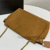 Borsa a tracolla con busta classica moda uso su entrambi i lati Scrub in vera pelle Y lettera borsa a tracolla da donna borsa a tracolla catena in bronzo