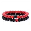 Beaded Strands Bracciale Uomo 2 Pezzi Pietre Naturali Braccialetto Regalo Fidanzato Donna Chakra Con Vere Tibetano Yoga Gioielli Dro Dhobj