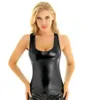 أزياء الأزياء النسائية Catsuit Comply Clubwear Punk Dance Eanks Tops Shiny Metallic U Recer Racer Back Slim Fit Summer Camisole Tank Stest