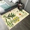 Teppiche, Vintage-Pflanzenteppich, Wohnzimmerteppich, rutschfeste Badematte, Schlafzimmer-Lounge-Teppich, Retro-Bereich, Boden, Heimdekoration