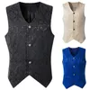 Gilet da uomo Uomo adulto Nero Bianco Gilet vintage Gilet vittoriano Steampunk Style Jacquard Top Camicia Costume nobile per abito da uomo Plus