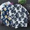 Koszule męskie Summer Dosiężne Hawajskie koszule Męskie drzewo kokosowe nadrukowane krótkie guziki w dół wakacje homme plus size 3xl 4xl 5xl 220908