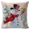 Taie d'oreiller design Housse de coussin de Noël Elk Home Linge européen Housses de canapé Oreillers Housse de coussin de fête Festive