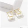 Charm Resin Acrylic Square Gold Charms Pendientes para mujer Moda coreana Exageración Big Jewelry Gift Drop Delivery 2021 Dhseller2010 Dhwwn