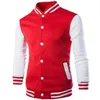 Giacche da uomo Uomo / Ragazzo Giacca da baseball Uomo Fashion Design Vino rosso Uomo Slim Fit College Varsity Marchio Elegante Veste Homme 3XL