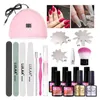 Nail Art Kits Gel Kit 6 Colors Poly Extension With Uv Led Lamp Basic Tools All In One Manicure Drop