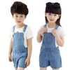 Overalls SPRING Summer US Style Girl Jumpsuit Cute Sweet Fashion Washed Jeans Denim Romper Jumpsuits Straps Short Pants Cowboy Blue 220909