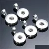 Anhänger Halsketten Snap Button Schmuck Klassische runde Form Anhänger Fit 18mm Snaps Buttons Halskette für Frauen Männer Noosa Drop Lieferung 2 DHF2X