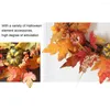 Dekorative Blumen Halloween Herbst Kranz Kürbis Beeren -Tür Hanging Geschenke Kreis Thanksgiving Blume Künstliche Ernte