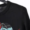 クリスタルスカルデザイナーセーターメンズニットプルオーバーパーカー長袖セータービンテージスウェットシャツ刺繍ニットウェア秋の冬ファッションラグジュアリー服