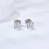 미니멀리스트 스터드 925 실버 Moissanite 귀걸이