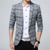 Herrenjacken Herren Freizeitanzugjacke Koreanische Version Slim Drop Top Mantel Business Lange Ärmel Knopf Baumwollblazer