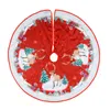 Christmas Decorations 84cm Creative Print Tree Skirt Xmas Bottom Decor Merry For Home Navidad Ornaments