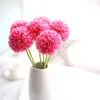 Faux blommig grönare 10 pcsparty konstgjorda hortensia blomma liten grön lök boll bröllop hem fest dekoration blommor j220906