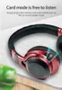 Wireless Headphones Bluetooth V5.0 Earphone Headset 4 Colors Led Light Soft Big Earmuff 3D Stereo Support Tf Card Fm 3.5Mm Aux