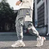 Erkek pantolon kargo sokak kıyafeti joggers harem hip hop elastik bel gevşek mol ayak bileği uzunluğu pantolonlar Kore tarzı T220909