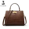 FOXER classique sac à main femmes poignée supérieure sacs en cuir souple femmes tout-Match trajet grande capacité sac à main grand Ladi sac Digners