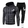 Tracce maschili da uomo inverno abbigliamento da uomo set da stampa con cappuccio con cappuccio con cappuccio con cerniera in pile Sport Casual Sport Surce Sude Tracksuits 220909