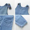 Overalls DIIMUU Toddler Baby Clothing Children Boys Overalls Kids Girls Denim Pants Casual Dungarees Trousers Rompers Jumper 1-5 Years 220909