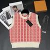 Fashion Letters Vests Sweaters Vintage Jacquard Cardigan Coat Seasons Knit Shirts Female Luxury Wool Tee Coats