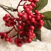 Faux Floral Greenery 5 pcsparty Berry Bes Artificial Flower Silk Flowers for Christmas Home Decoration Wedding Artificial Plant J220906