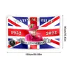 Queen Elizabeth II Platinums Jubilee Banner 2022 Union Jack Flag Featuring Her Majesty The Queen 70th Anniversary British Souvenir