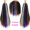 18/22 tums senegalesiskt virkat hår Ombre Virkat hår för svarta kvinnor Pre Looped Braid Hot Water Setting Syntetisk hårförlängning LS23