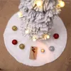 Dekoracje świąteczne drzewo spódnica biała świąteczna pluszowa zimowa mata świąteczna impreza