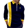 Hommes Polos Chemises Marque De Mode 5 Styles Sport et Loisirs À Manches Longues Chemise À Fermeture Éclair Polo Homme polos para hombre 220908