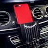 Organizer per auto Scatola portaoggetti in pelle Diamante di cristallo Uscita automatica Presa d'aria Guanto Appeso Borsa per cellulare