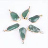 Подвесные ожерелья натуральные камни агаты воды в форме капли подвески подвески для изготовления ювелирных изделий